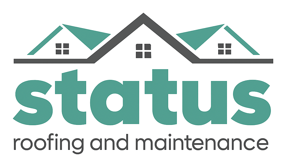 status roofing and maintenance logo upscaled transparent margin 0pct